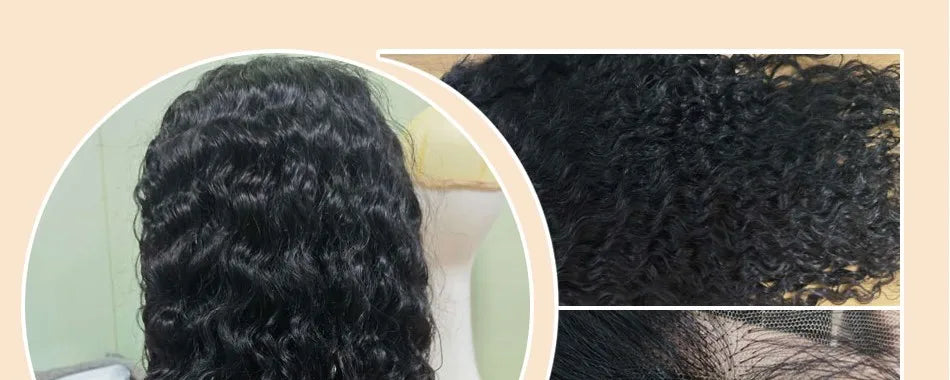 40 42 Inch Natural Color Deep Wave 13x4 13x6 HD Transparent Full Frontal Lace Curly Brazilian Human Hair Water Wigs 200 Density