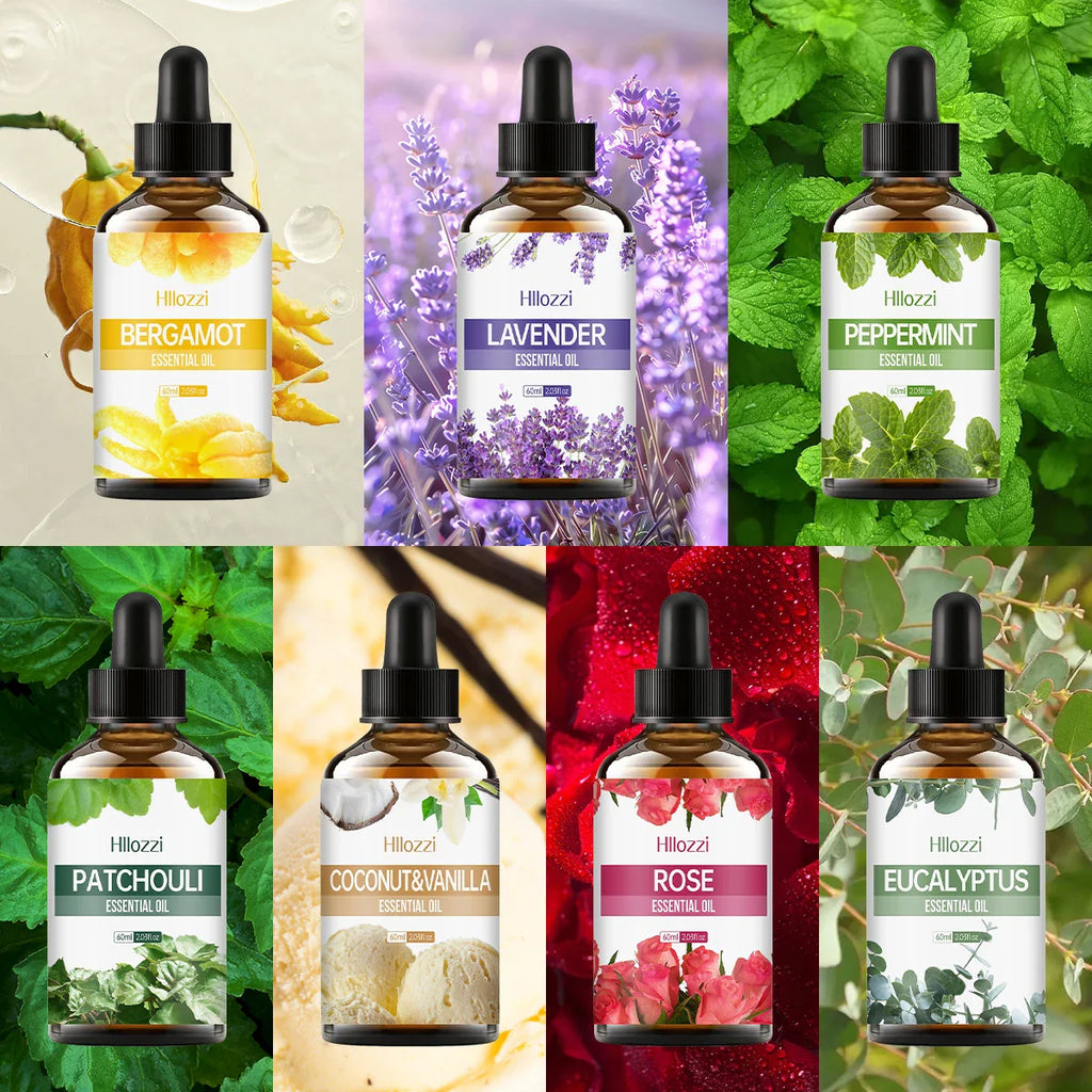 60ml Agarwood-Cedarwood-Vetiver-Pine Palm-Ocean-Sweet Tobacco-Black CastorAromatherapy Essential Oils Aromatherapy Essentia