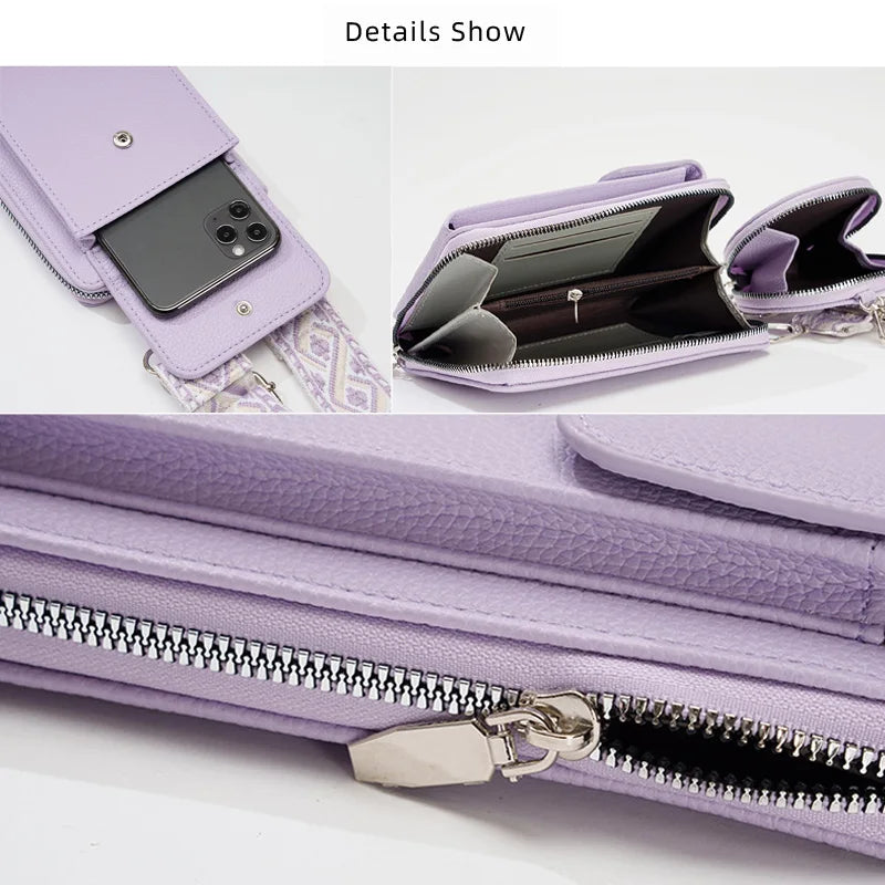 Buylor сумка для телефона PU Leather Cell Phone Bag Fashion Crossbody Bag Luxury Designer Ladies Shoulder Bag With Small Wallets