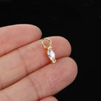 1PC Little Star Moon Snake Crystal Charms Pendant Helix Daith Earrings for Women Hanging Matching Piercing Lobe Tragus Jewelry