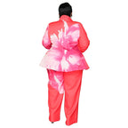 2 Piece Women Sets 2024 New Arrival Plus Size Autumn Winter Matching Two Pieces Sets Blazers Top Pants Suits Outfits Clothing