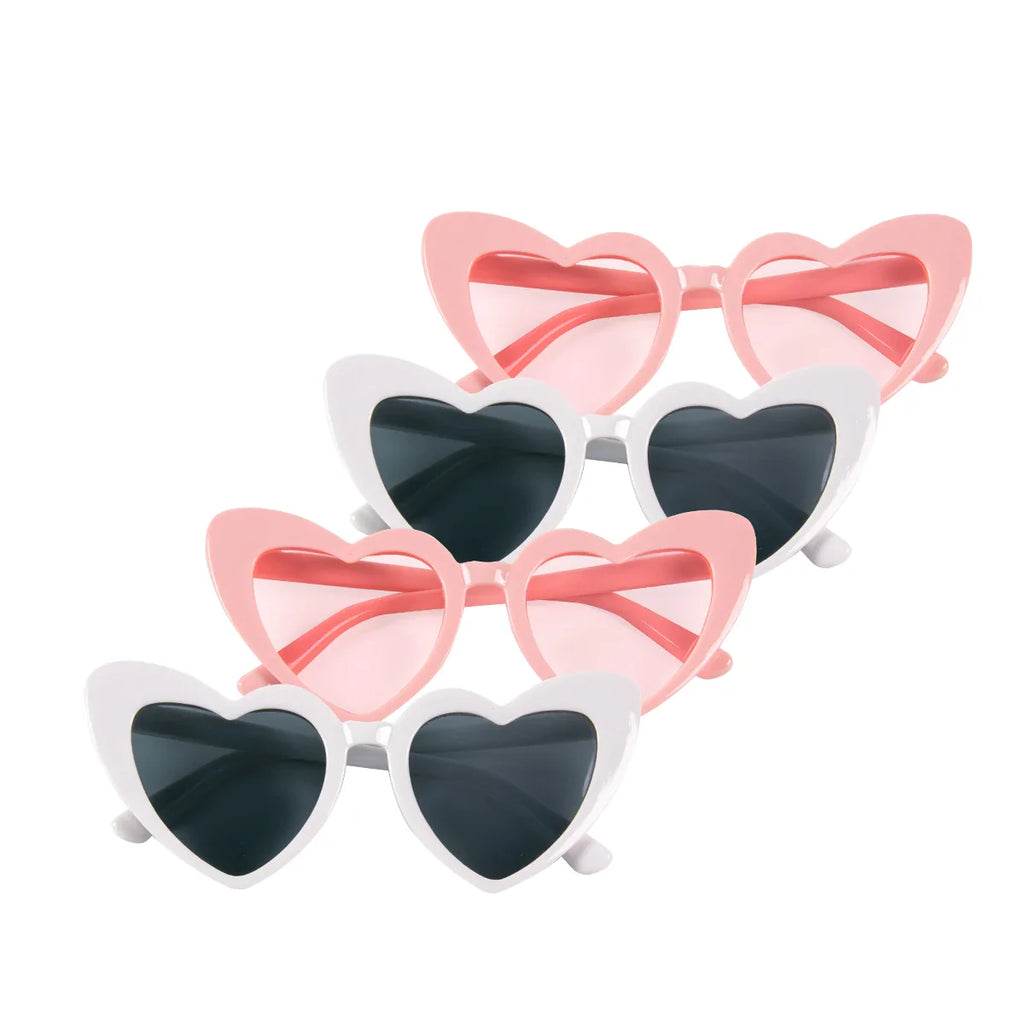 6pcs Bachelorette Party Sunglasses Wedding Bridal Shower Decoration Pink White Heart Glasses Bridesmaid Gifts Hen Party Supplies