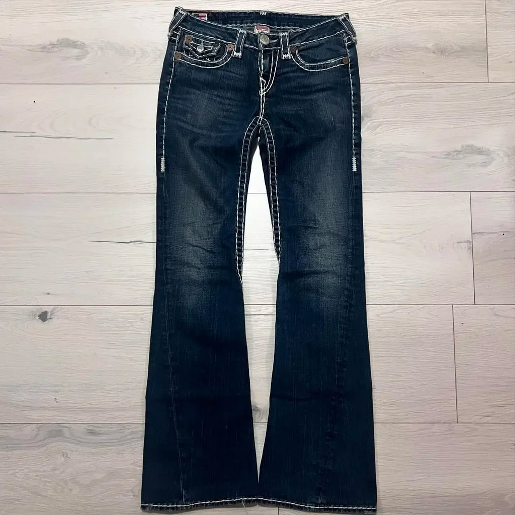 2025 Harajuku Y2K New Buddha High waist Super T Bootcut Jeans Flared Jeans Street Denim Pants High Waist Straight Leg Wide Leg