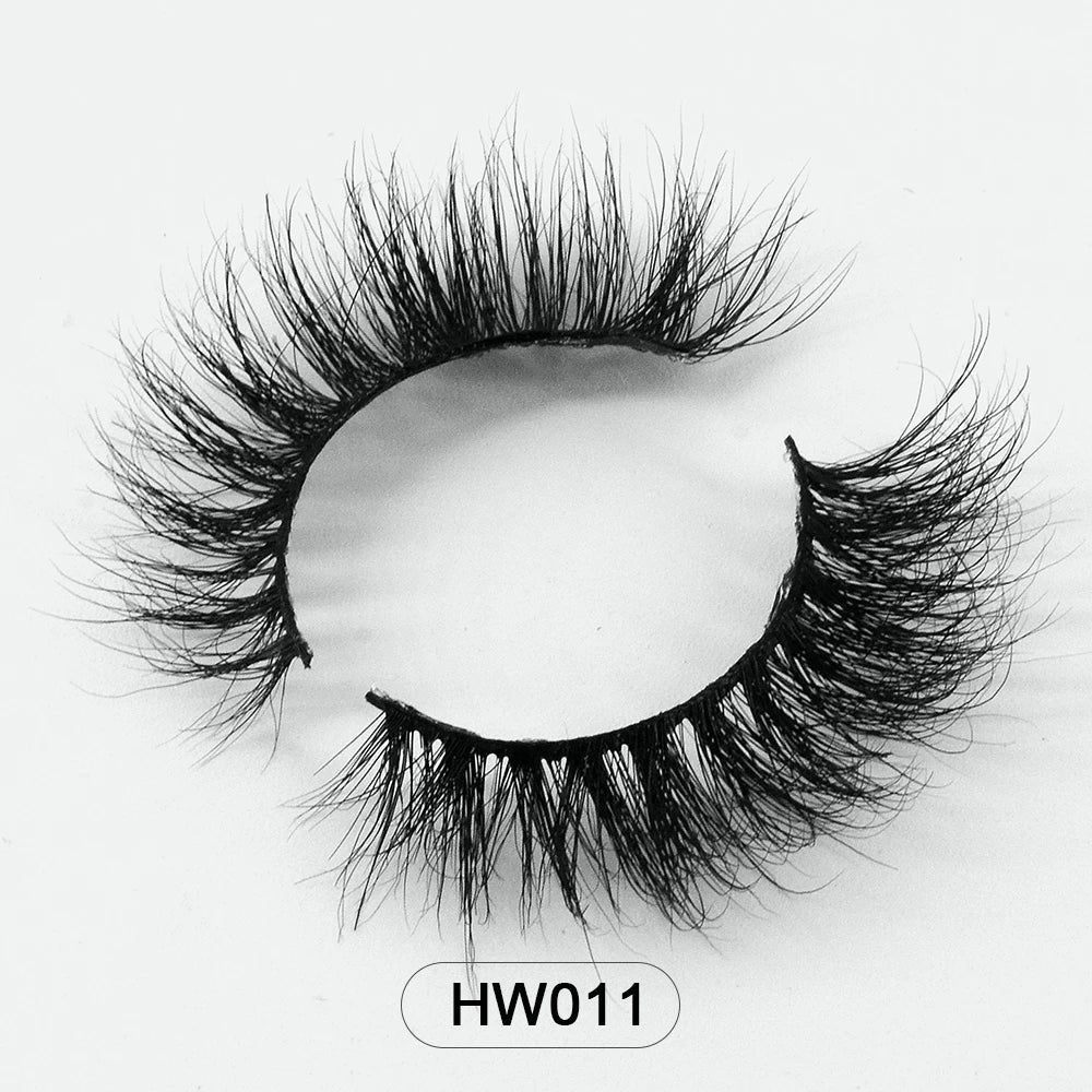 Dropshipping 15-18mm 3D Resuable Dramatic Wispy Mink Fake Eyelashes Makeup Strip False Lashes With Free Eyelash Packaging Boxes