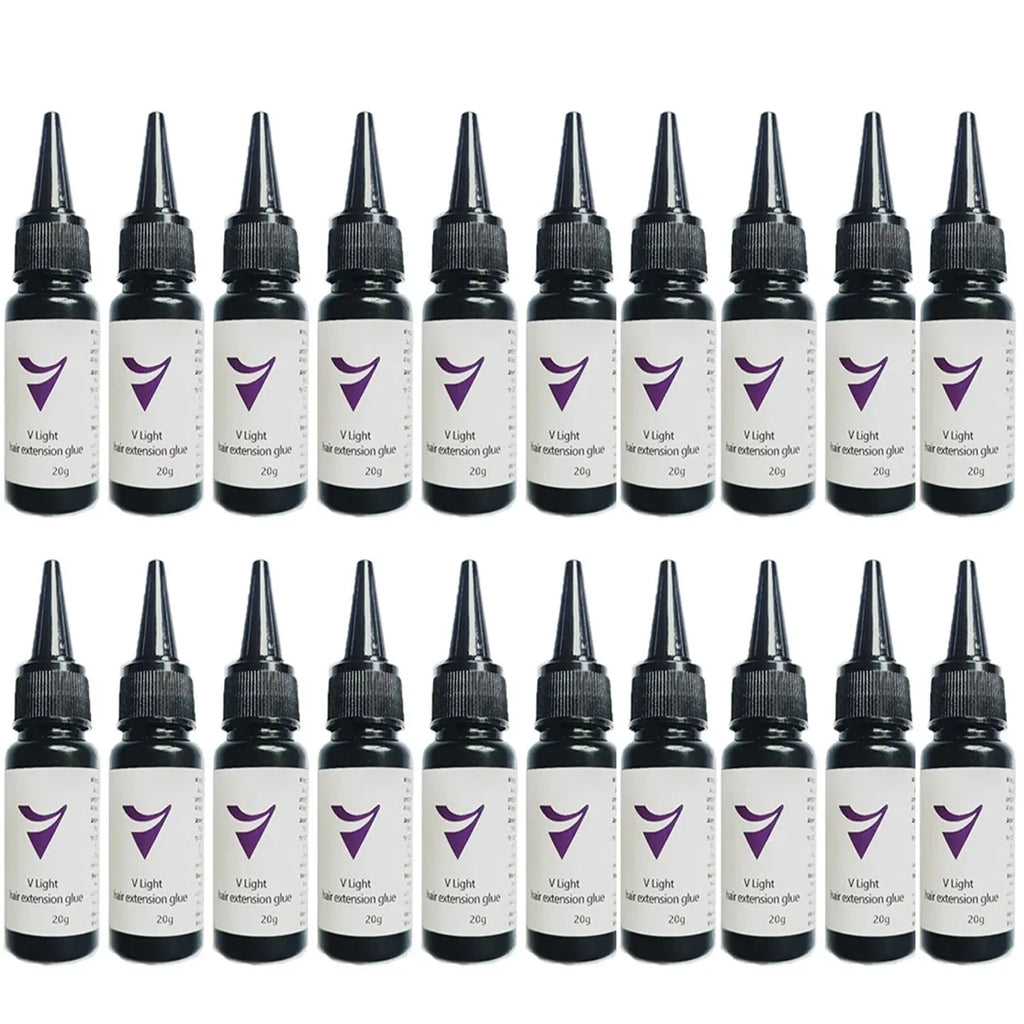 5/3/1PCV-Light Technology Hair Extension Clear Wig glue 20g V-light Traceless tool for tape Hair Extension Fast Grafting Tool