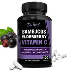 Elderberry Immune Support Supplement with Elderberry Vitamin C and Zinc To Support Respiratory Health and Boost Antioxidants