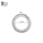 ASTM F136 Titanium PIERC Hinged Segment Hoop Earrings Large size Nose Rings 10G-6G 2.5mm-4mm Seamless Labret Lip Body Piercing