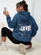 Graffiti Line Bear Simple Print Female Hoody Harajuku S-Xxl Sweatshirt Fashion Casual Street Hooded Autumn Warm Streetwear Women
