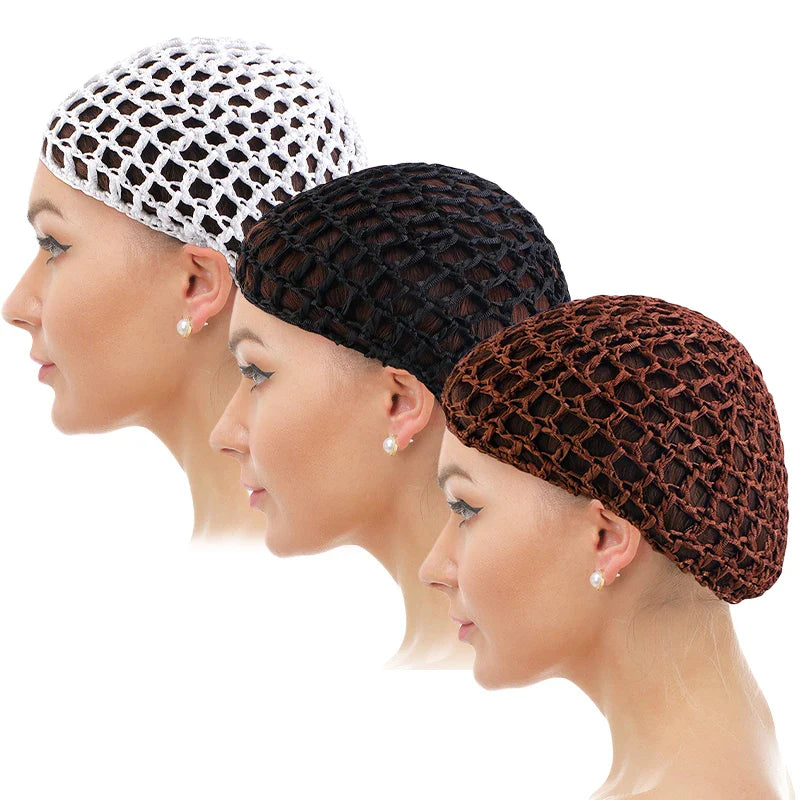 2/3PCS/LOT Hair Net Sleeping Cap Daily Use Breathable Mesh Crochet Hair Net Hair Care Cap Mesh Cap Dome Cap Turban Hat