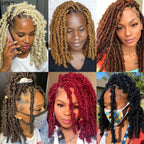 Butterfly Locs Crochet Hair 12 inch Handmade Butterfly Soft Locs Crochet Hair Extensions Synthetic Braiding Hair 12Strands/pack