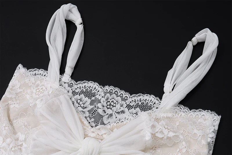 Candyhot Sexy Mesh Perspective Crop Tops Summer Y2K Lace Low cut Slim Strap Top High Street Fashion Nightclub Top Women's Wear