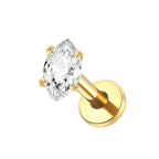 1PC Titanium Zircon Star Flower Labret Piercing for Women Cartilage Tragus Daith Helix Stud Earring Body Jewelry