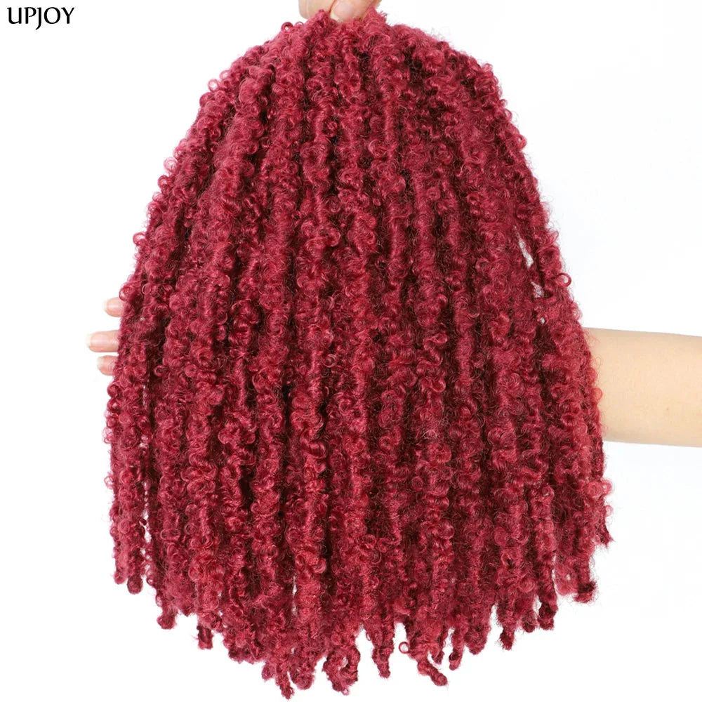 Butterfly Locs Crochet Hair 12 inch Handmade Butterfly Soft Locs Crochet Hair Extensions Synthetic Braiding Hair 12Strands/pack