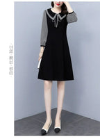2025 New Spring Autumn Wear Temperament Small Flavor Style Slim Skirt Doll Collar Fashion Dress Women