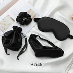 4 PCS Silk Sleeping Eye Mask Set Headband Headband Set Sleep Aid Eye Mask Rest Unisex Eye Mask Set