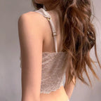 Candyhot Sexy Mesh Perspective Crop Tops Summer Y2K Lace Low cut Slim Strap Top High Street Fashion Nightclub Top Women's Wear