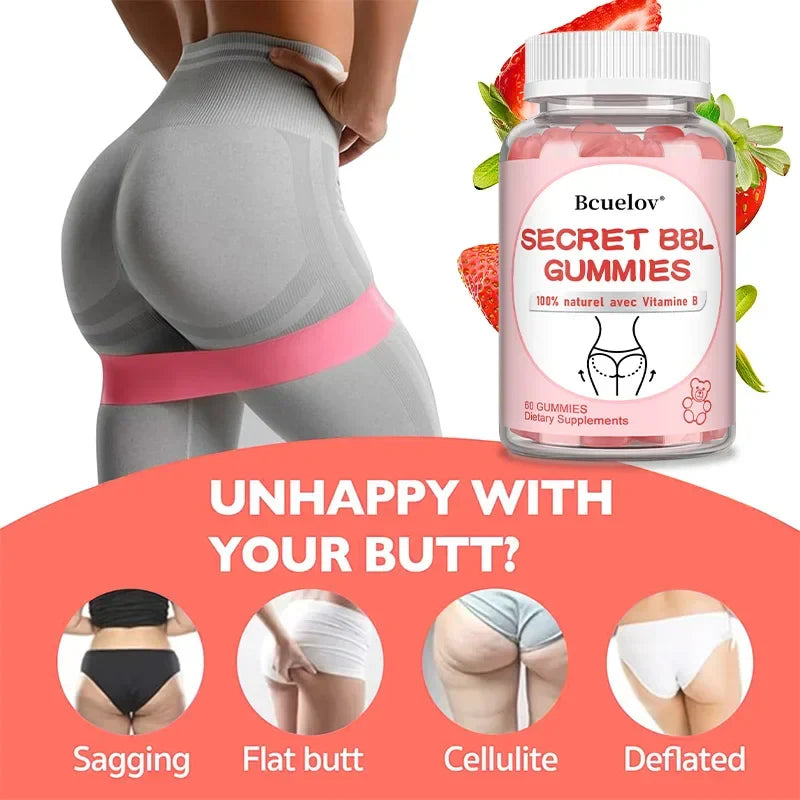 BBL Gummies - Increase Natural Curves, Promote Buttock Growth, Reduce Fat Mass and Shapes Buttocks