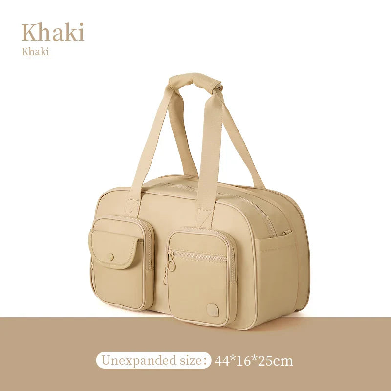 AJI Women Travel Bag Nylon Handheld Travel Bag Carry On Luggage Bag Large Capacity Weekender Gym Sport Holdall Overnight Bag