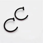 2/4Pcs 18G 316L Stainless Steel Fake Lip Rings for Women Men,  Fake Septum Nose Ring Clip On Lip Ring Fake Piercing Jewelry