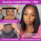 100% Human Hair Wig Glueless Braided Closure Hd Lace Frontal Wig Pre Cut Vietnamese Straight Short Bob Lace Front Wig for Women