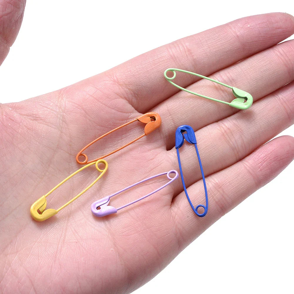 30pcs 6x30mm Colorful High Quality Safety Pins Paper Clip DIY Sewing Tools Metal Needles Large Safety Pin Brooch Accessories