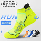 5 Pairs sport Socks High Quality  Men's Summer Man Short Socks Breathable Ankle Socks Cotton Black Thin Cut Run Men Socks