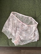 ElyraLux Women Harness Pajama Suspender Shorts for Women Pajamas Set Lace Silk Lingerie Pyjamas Shorts Set Pink lace pajamas