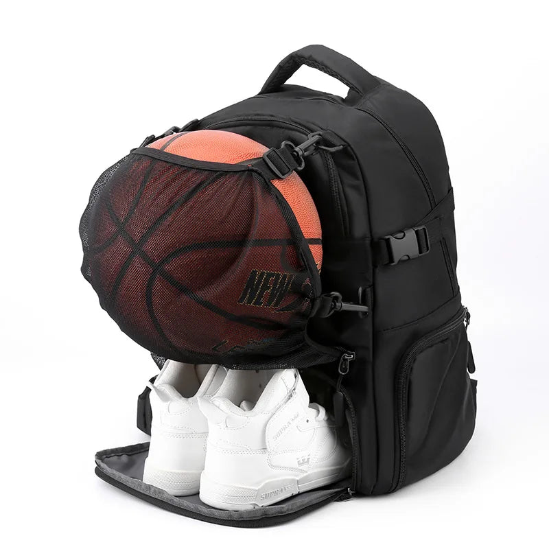 basketball sports backpack with shoe compartment man soccer bag boys football school bag black large capacity school backpack