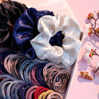 1085PCS Dark Hair Accessories for Woman Set Seamless Ponytail Holders Variety Hair Scrunchies HairBands Scrunchy Hair Ties