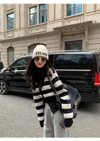 AOSSVIAO Knitted Casual Cardigan 2025 Autumn Winter Elegance Solid Color V-neck Sweater Unique and Niche Slim Fit Tops