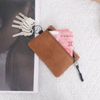 Canvas Mini Coin Wallet Bag Solid Color Zipper Key Bag Money Pocket Purse Women Men Small Card Holder Change Coin Purses