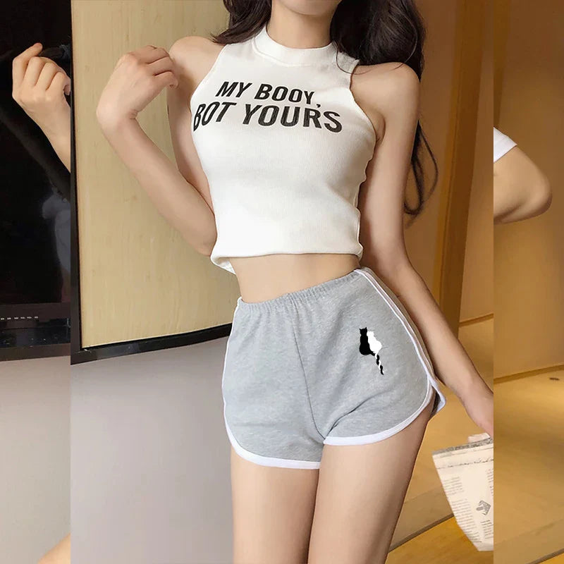 Cotton Sports Shorts Summer Yoga Dance Pants Breathable Workout Running Shorts Dolphin Shorts for Women Sports Shorts