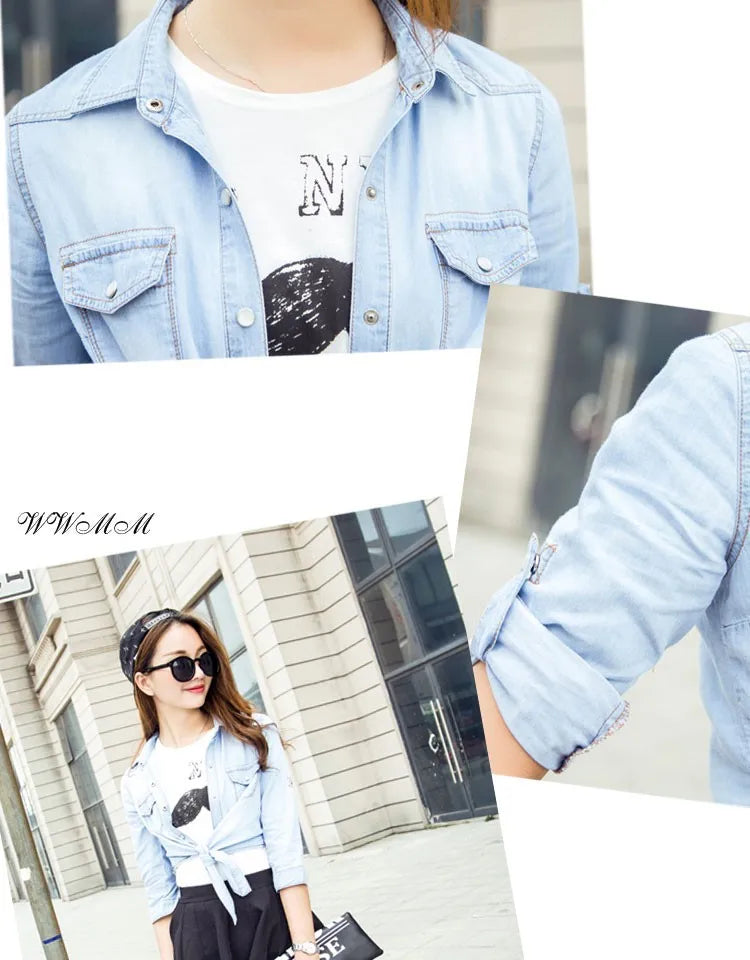 2023 Spring/Summer New Denim Jacket Women's Korean Casual Slim All-Match Short Crop Sleeve Short Sleeve Denim Button Up Top
