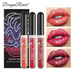 3pcs Glitter Lipstick Set Waterproof Sexy Blue Purple Black Lip Gloss Shiny Lip Tint Halloween Lip Makeup Tool Korean Cosmetics