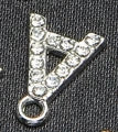 10pcs /26pcs pieces silver English letters drill metal pendant DIY fashion necklace bag pendant earrings material