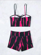 2025 Print High Waist String Two Piece Bikini Women Swimwear Female Swimsuit Bathers Bathing Swimming Suit Beachwear Summer