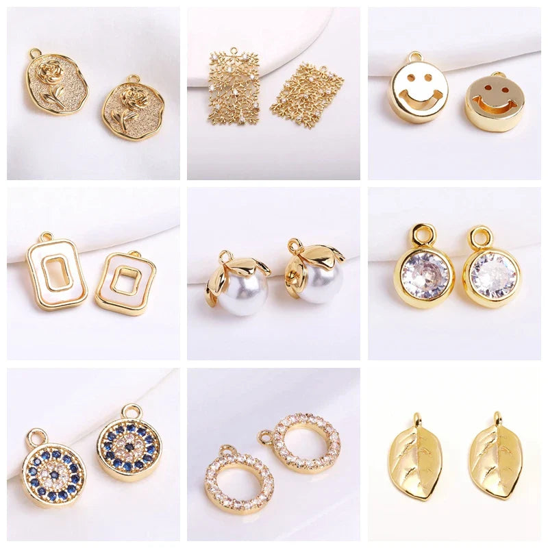 18K Gold Plated Split Rings Connecting Ring Brass Open Jump Rings Accessories For Jewelry DIY Jewelry Material Wholesale