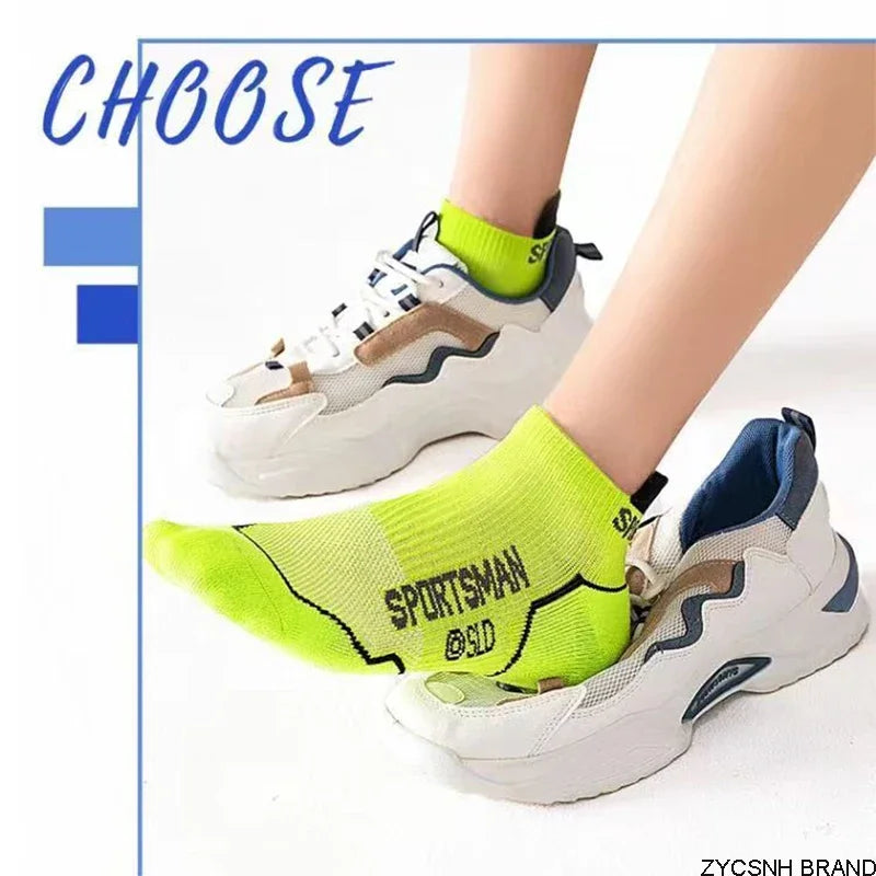 5 Pairs sport Socks High Quality  Men's Summer Man Short Socks Breathable Ankle Socks Cotton Black Thin Cut Run Men Socks