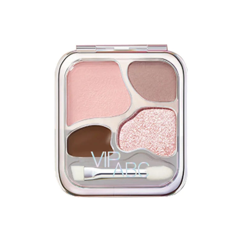 4Color Glitte Eyeshadow Palette Blush Eyeliner Eyeshadow Highlight Contour Palette Eyes Makeup Cute Beauty Cosmetics