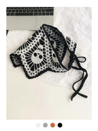 Halloween Costume Skeleton Ghost Bat Spider Web Personalized Knitted Crochet Headband Female Photo Photo Triangle Scarf Trendy