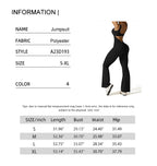 2025 Summer New Women's Sexy Hottie Style Backless One-piece Suit Sports Fitness Yoga Pullover One-piece Suit Flared Pants