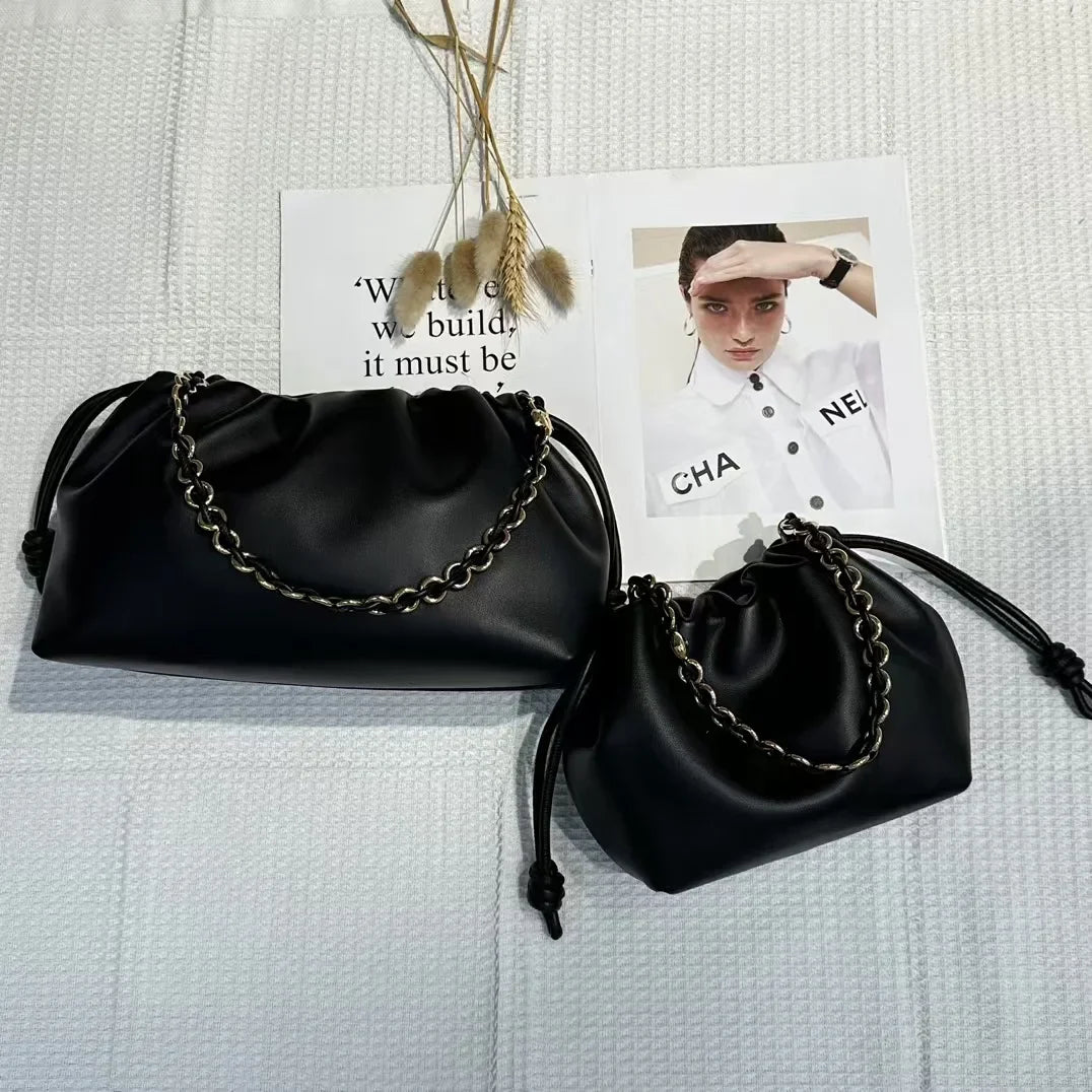 Brand Design Fashion High-grade Texture Leather Cloud Bag Luxury Ladies High Quality Cowhide  Shoulder Crossbody Bags For Women