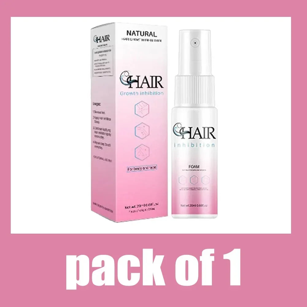 2 Minutes Fast Hair Removal Spray Painless Hair Growth Inhibitor Arm Armpit Leg Permanent Depilatory for Men Women Repair Care