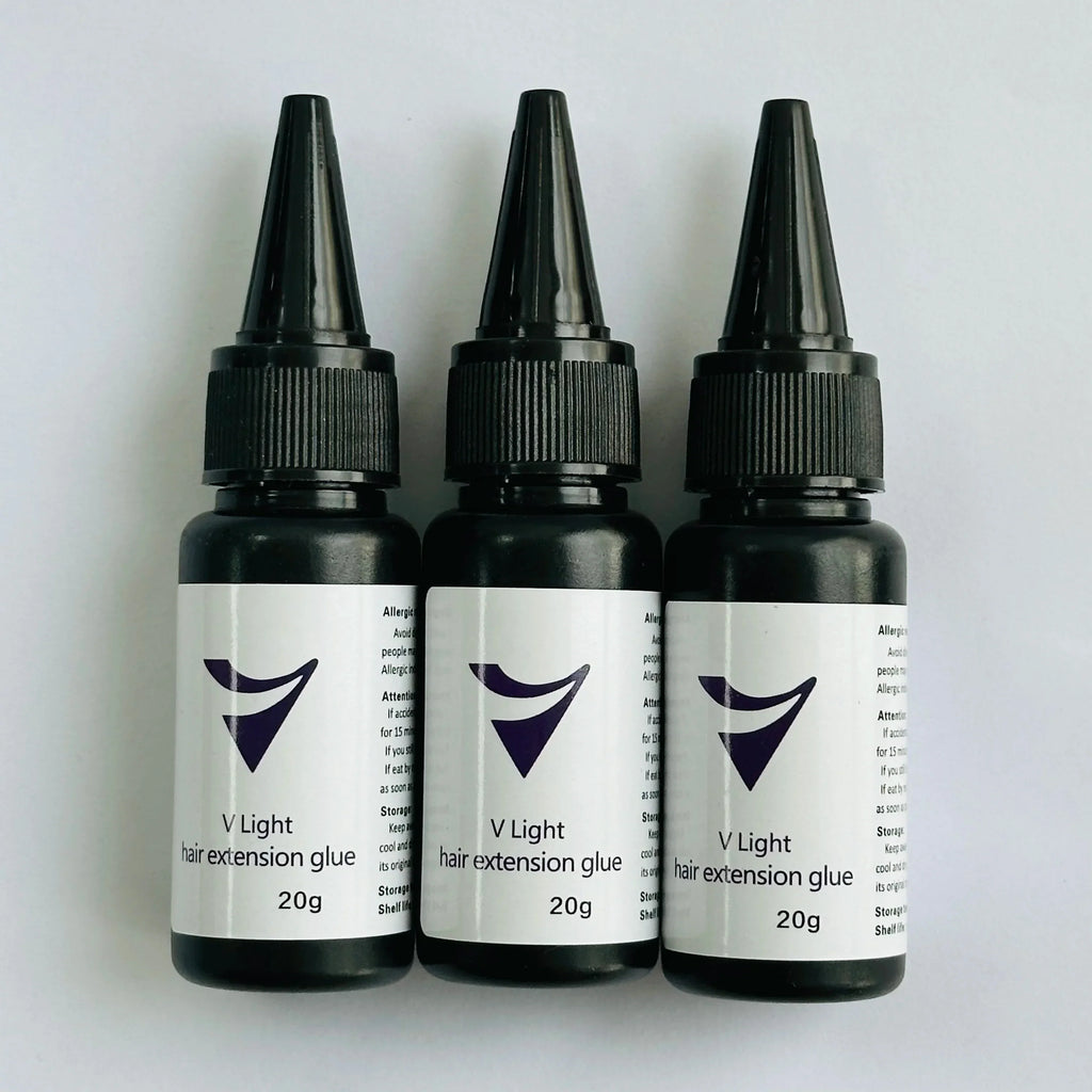 5/3/1PCV-Light Technology Hair Extension Clear Wig glue 20g V-light Traceless tool for tape Hair Extension Fast Grafting Tool