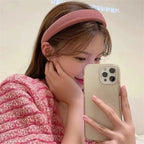 Autumn Winter Soft Velvet Cloth Sponge Padded Hairbands for Women Girls Casual Shopping Face Washing Dress Up Hair Accessories