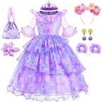 Encanto Princess Costume Isabella Dress Suit Charm for Girls Cosplay Isabela Carnival Christmas Birthday Party Mirabel Clothes