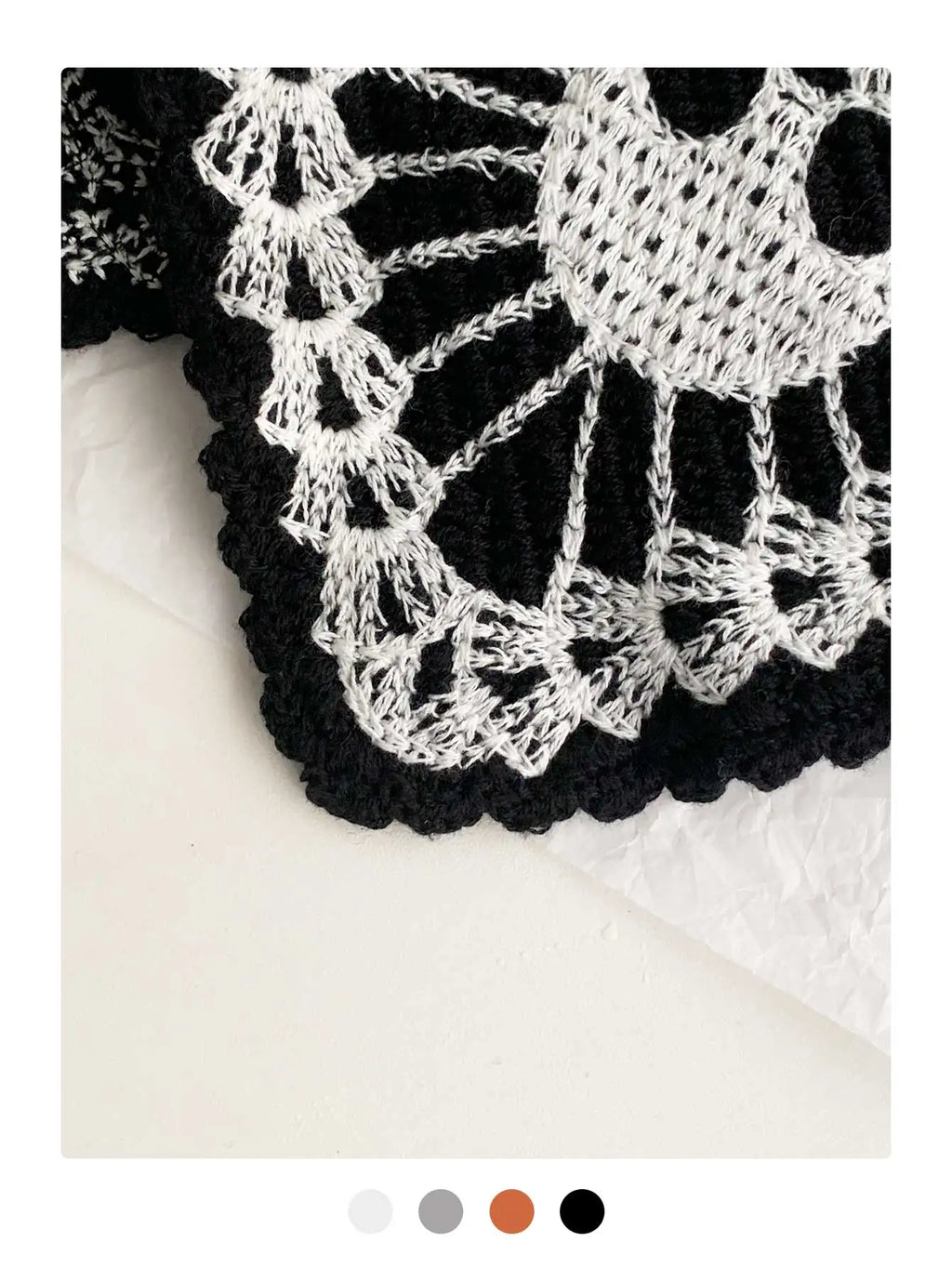 Halloween Costume Skeleton Ghost Bat Spider Web Personalized Knitted Crochet Headband Female Photo Photo Triangle Scarf Trendy