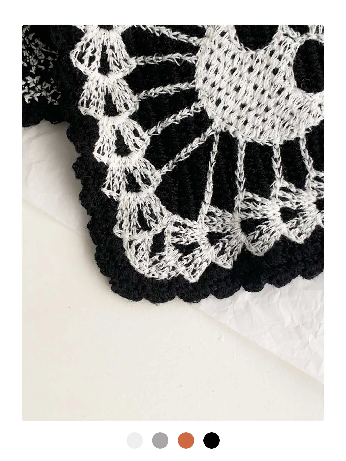 Halloween Costume Skeleton Ghost Bat Spider Web Personalized Knitted Crochet Headband Female Photo Photo Triangle Scarf Trendy