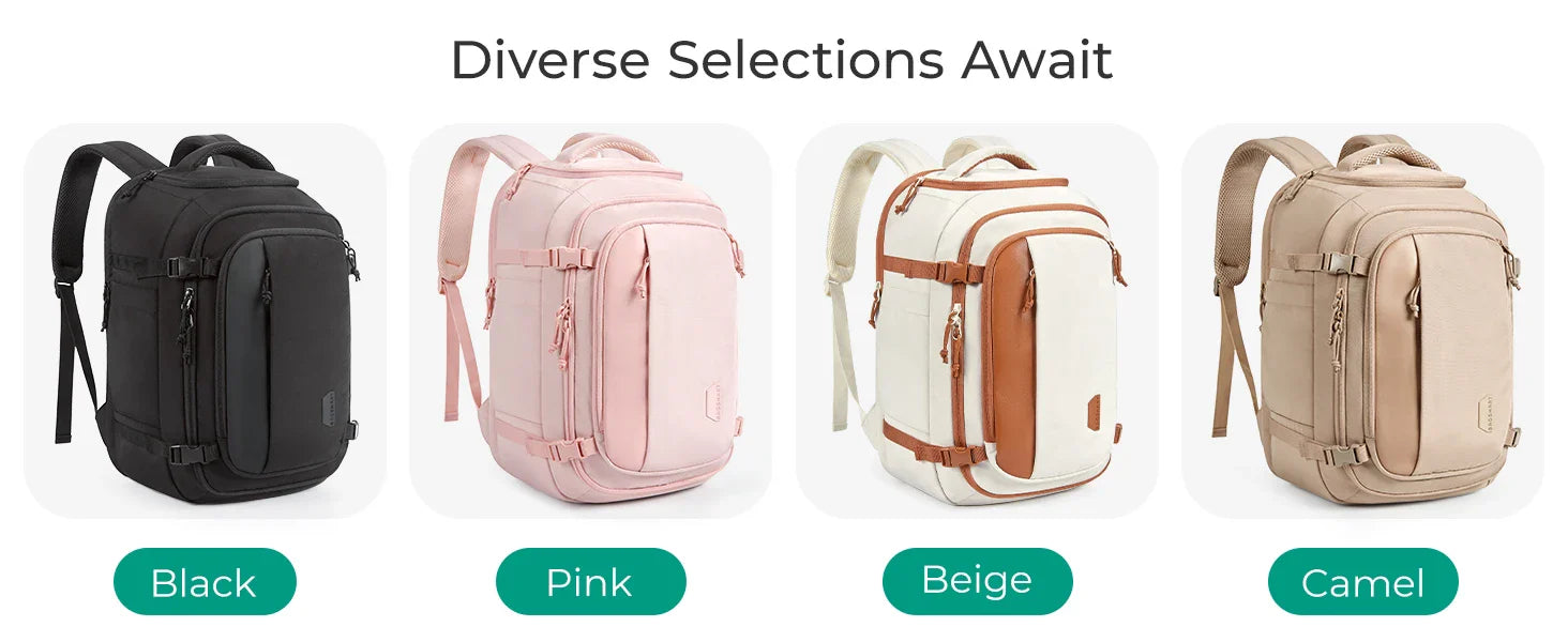 BAGSMART Travel Backpack Flight Approved  30L Lightweight Backpack for Men Women Waterproof Travel Bag with USB Charging Port