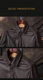 Bomber A2 Pilot Genuine Leather Jacket Men Warm 100% Cow Leather Air Force Coat Dark Brown Men's Cowhide Motorcycle Jackets